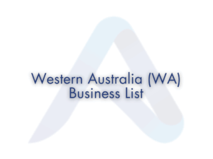 Western Australia Business List - WA B2B Database