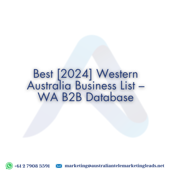 Best [2024] Western Australia Business List - WA B2B Database