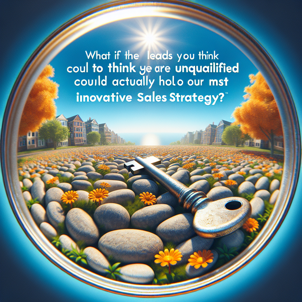 What if the leads you think are unqualified could actually hold the key to your most innovative sales strategy?