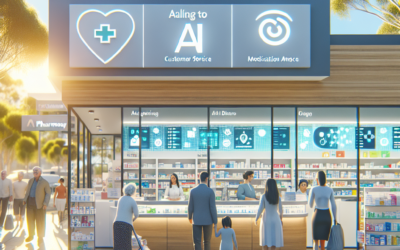 How can AI-driven customer service in pharmacies enhance patient engagement and medication adherence while streamlining operations?