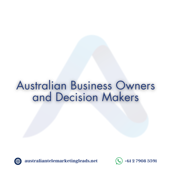 Australian List of Business Owners and decision makers